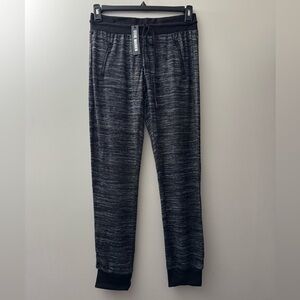 Steve Madden Black and Gray Jogger Sweatpants with Elastic Cuffs